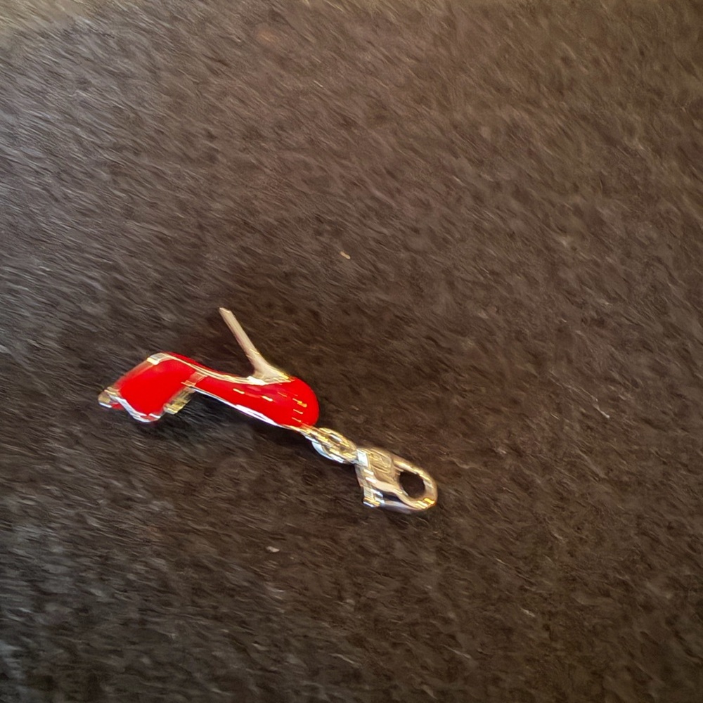 Tiffany & Co. Red and Silver High Heel Charm